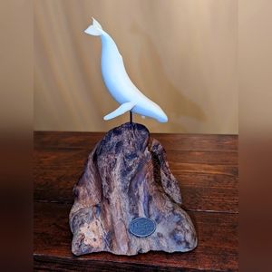 Vintage John Perry humpback whale sculpture